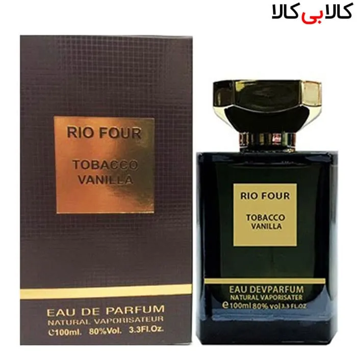 ادوپرفیوم ریو کالکشن ریو فور توباکو وانیل Rio Collection Rio Four Tobacco Vanilla زنانه و مردانه حجم 100 میلی لیتر