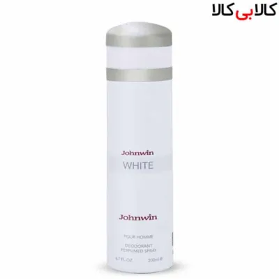 اسپری بدن دئودورانت جانوین مدل وایت Johnwin White مردانه حجم 200 میل