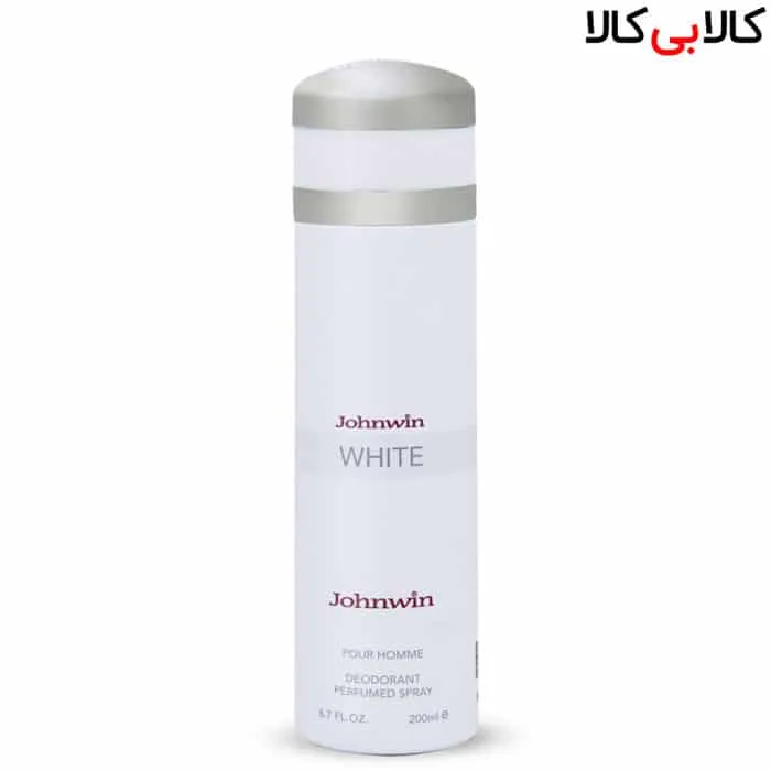 اسپری بدن دئودورانت جانوین مدل وایت Johnwin White مردانه حجم 200 میل