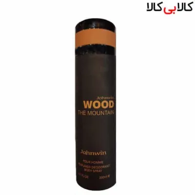 اسپری بدن دئودورانت جانوین وود د مونتین Johnwin Wood The Mountain مردانه حجم 200 میل