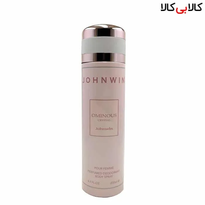اسپری بدن دئودورانت جانوین مدل اومنیوس کریستال Johnwin Ominous Crystal زنانه حجم 200 میل