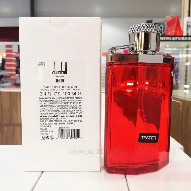 تستر ادوتویلت دانهیل Dunhill London Desire قرمز مردانه 100 میلی لیتر