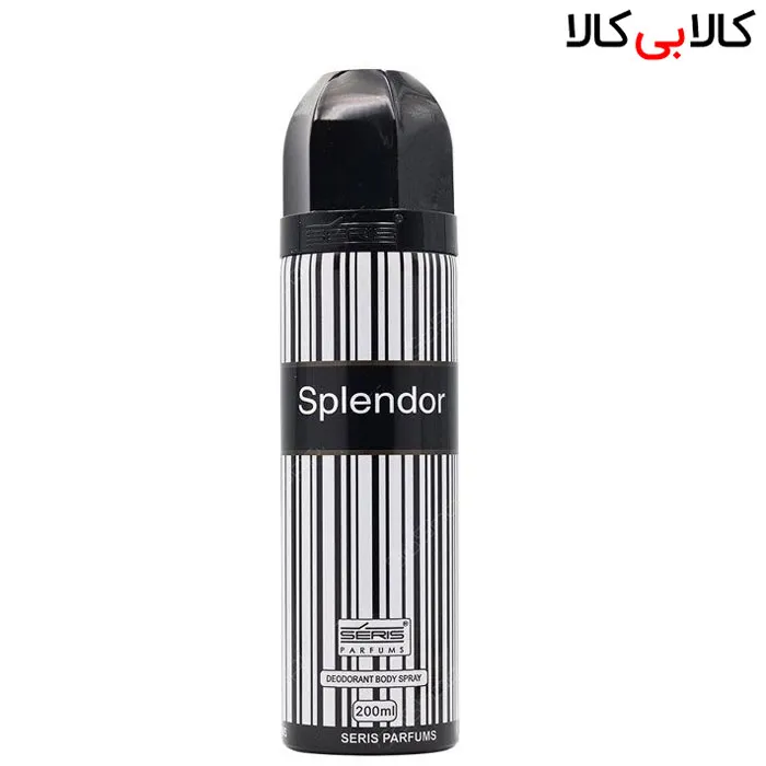 اسپری بدن دئودورانت سریس اسپلندور مشکی – بلک Seris Splendor Black مردانه حجم 200 میل