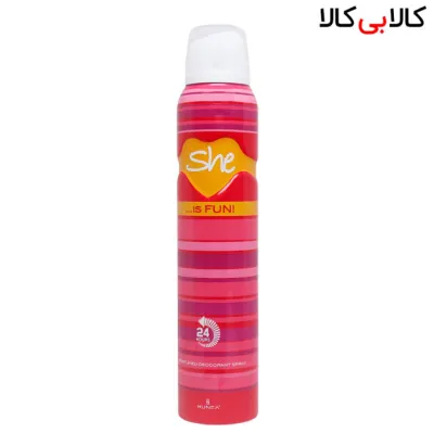 اسپری خوشبو کننده‌ی بدن فان شی She Fun زنانه حجم 200 میل