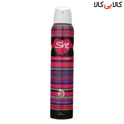 اسپری خوشبو کننده‌ی بدن کلابر شی She Clubber زنانه حجم 200 میل