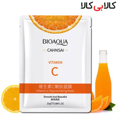 ماسک صورت بیوآکوا مدل ویتامین سی Vitamin C Bioaqua وزن 25 گرم