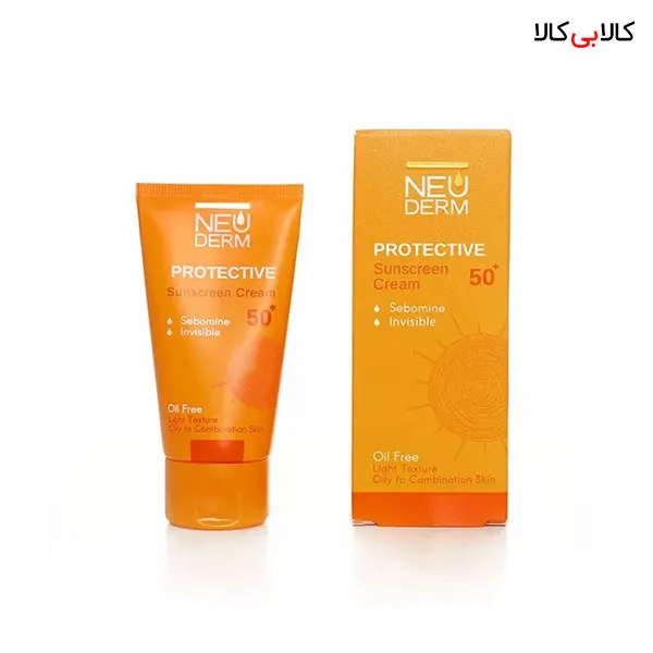 کرم ضد آفتاب SPF50 هایلی پروتکتیو فاقد چربی بیرنگ نئودرم حجم 50 میلی لیتر