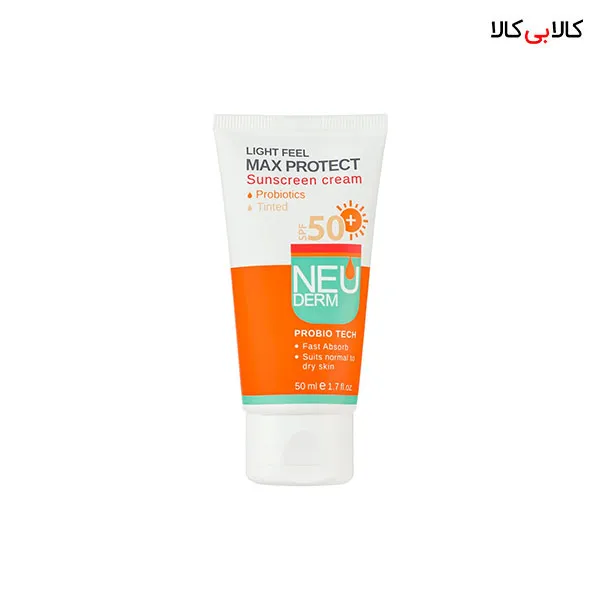 کرم ضد آفتاب SPF50 مکس پروتکت رنگی نئودرم حجم 50 میلیلیتر