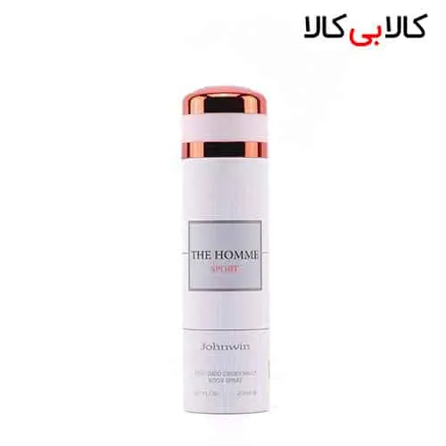 اسپری بدن دئودورانت جانوین مدل دیور هوم اسپرت Johnwin The homme sport مردانه حجم 200 میل
