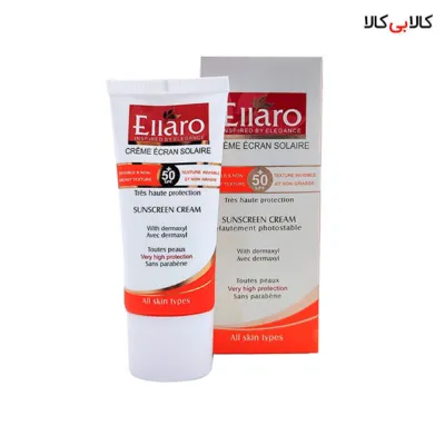 کرم ضد آفتاب انواع پوست بدون رنگ الارو SPF50 حجم 50 میلی لیتر
