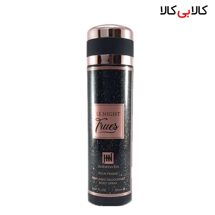 اسپری بدن دئودورانت جانوین مدل له نایت تروز le night trues زنانه حجم 200 میل