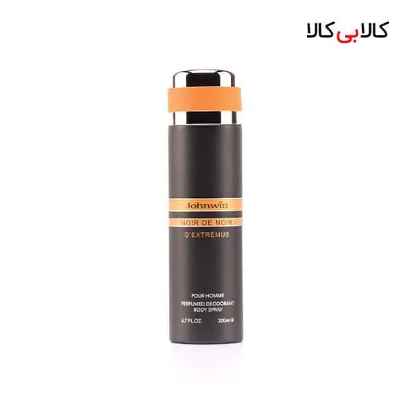اسپری بدن دئودورانت جانوین مدل نویر د نویر دی اکستریموس Johnwin Noir De Noir D Extremus مردانه حجم 200 میل