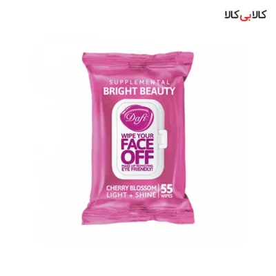 دستمال مرطوب پاک کننده آرایش گیلاس ژاپنی درب دار دافی 55 عددی