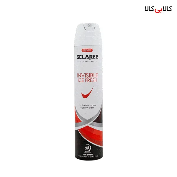 اسپری ضد تعریق اسکلاره اینویزیبل آیس فرش Sclaree Invisible Ice Fresh مردانه حجم 200 میل