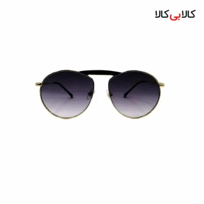 عینک آفتابی ری بن مردانه و زنانه مدل 6297 شیشه گرد مشکی با بدنه طلایی
