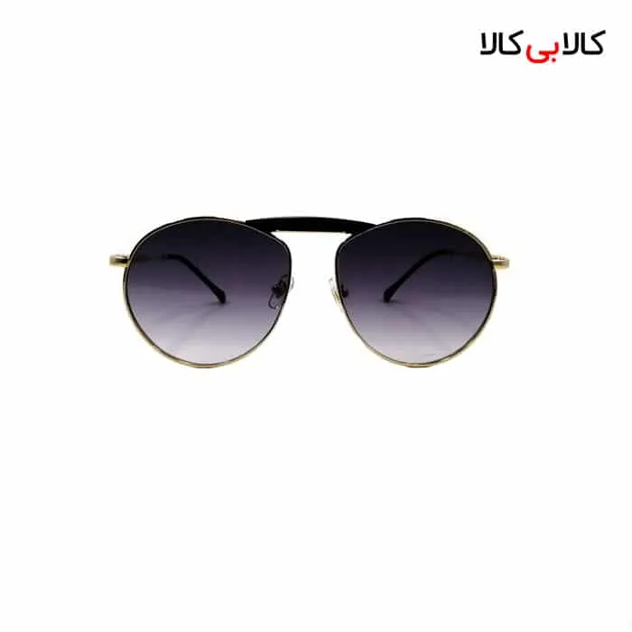 عینک آفتابی ری بن مردانه و زنانه مدل 6297 شیشه گرد مشکی با بدنه طلایی