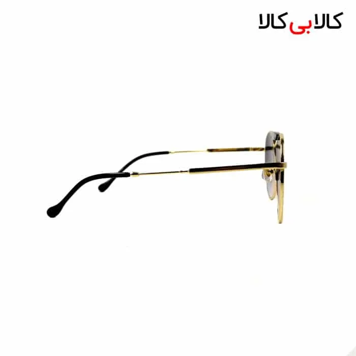 عینک آفتابی ری بن مردانه و زنانه مدل 6297 شیشه گرد مشکی با بدنه طلایی