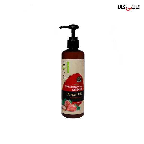 کرم مرطوب کننده پمپی توت فرنگی شون حجم 300 میلی لیتر