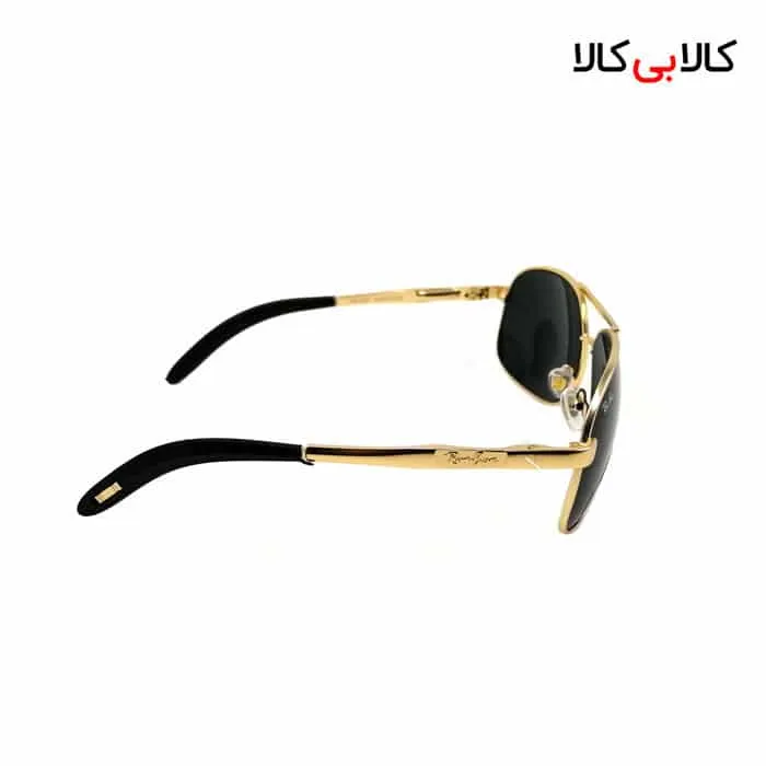 عینک آفتابی مردانه ری بن مدل RB3387 دودی با بدنه طلایی
