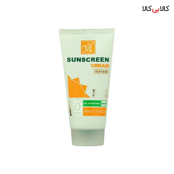 کرم ضد آفتاب SPF50 اسپات گارد مات 4 کاره پوست چرب رنگی مای حجم 50 میلی لیتر