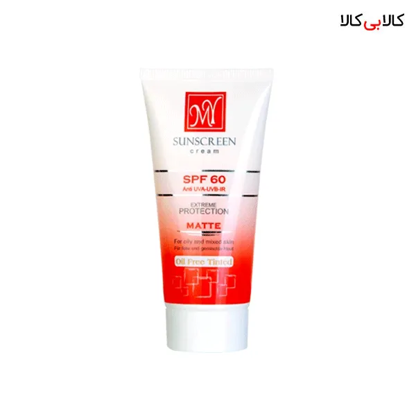 کرم ضد آفتاب SPF60 فاقد چربی کرم پودری رنگی مای حجم 50 میلی لیتر
