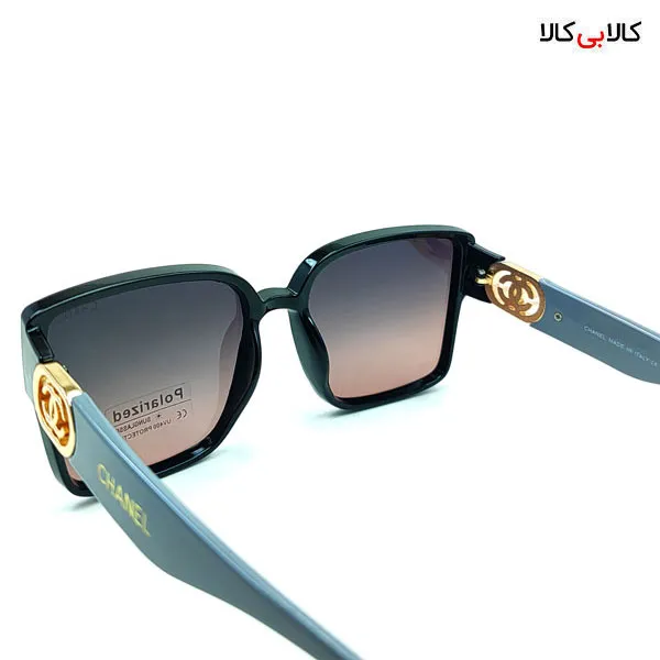 عینک آفتابی زنانه شنل مدل P2293 مشکی دسته طوسی