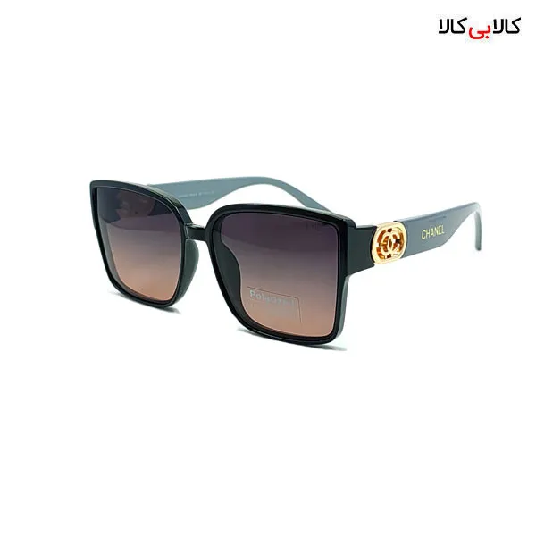 عینک آفتابی زنانه شنل مدل P2293 مشکی دسته طوسی