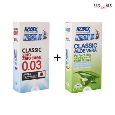 پک کاندوم کدکس آلوئه ورا + کلاسیک 30 میکرون
