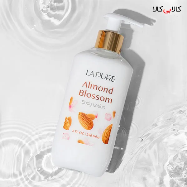 لوسیون بدن کرمی شکوفه بادام لپیور حجم 236 میلی لیتر