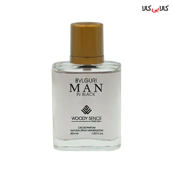 عطر جیبی وودی سنس بولگاری من این بلک مردانه حجم 30 میلی لیتر