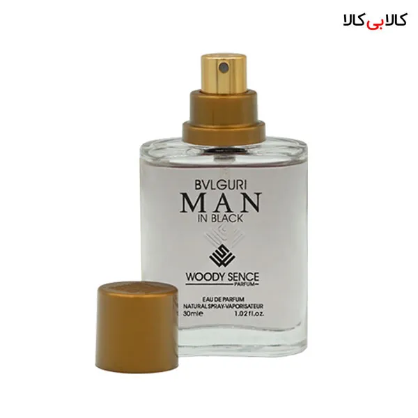 عطر جیبی وودی سنس بولگاری من این بلک مردانه حجم 30 میلی لیتر