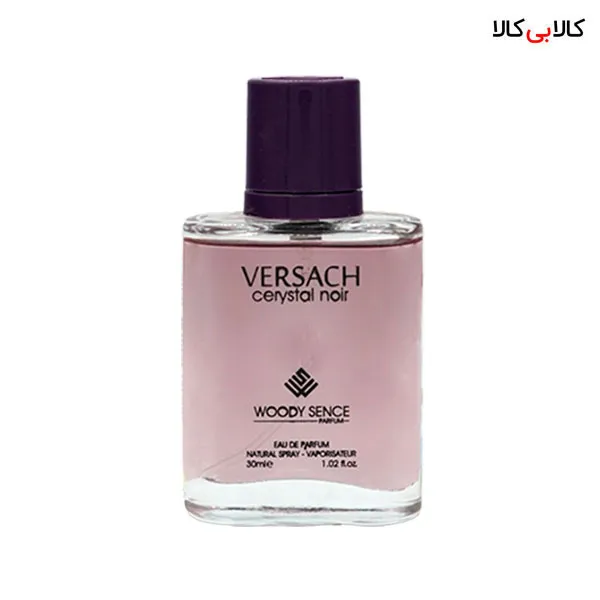 عطر جیبی وودی سنس ورساچه کریستال نویر زنانه حجم 30 میلی لیتر