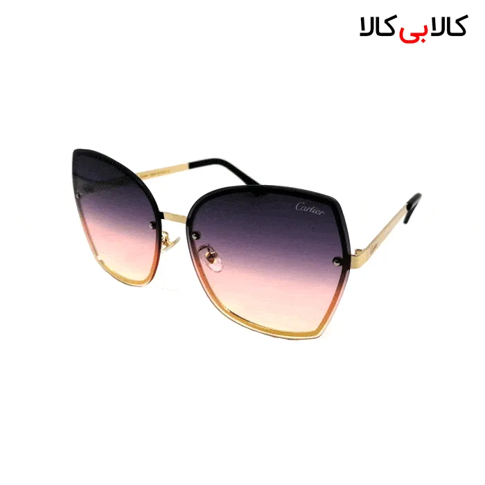عینک آفتابی زنانه کارتیر (Cartier) مدل S023 های لایت بنفش صورتی