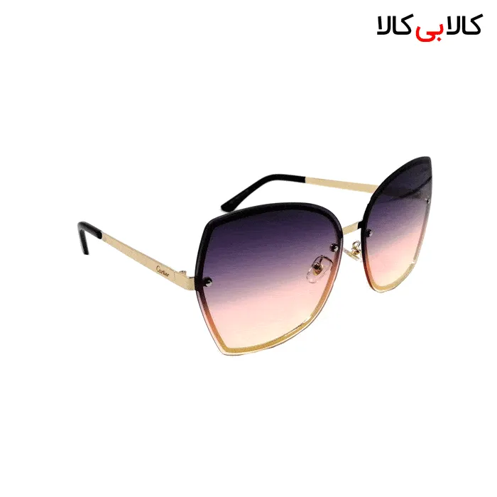 عینک آفتابی زنانه کارتیر (Cartier) مدل S023 های لایت بنفش صورتی