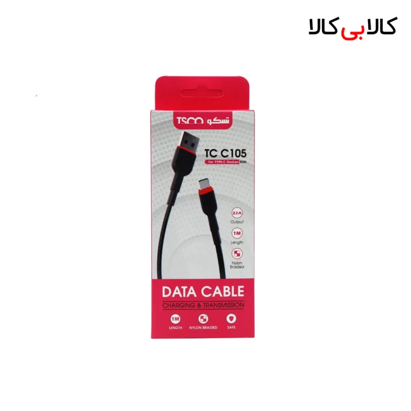 کابل تبدیل USB به USB-C تسکو مدل TCC105 طول 1 متر