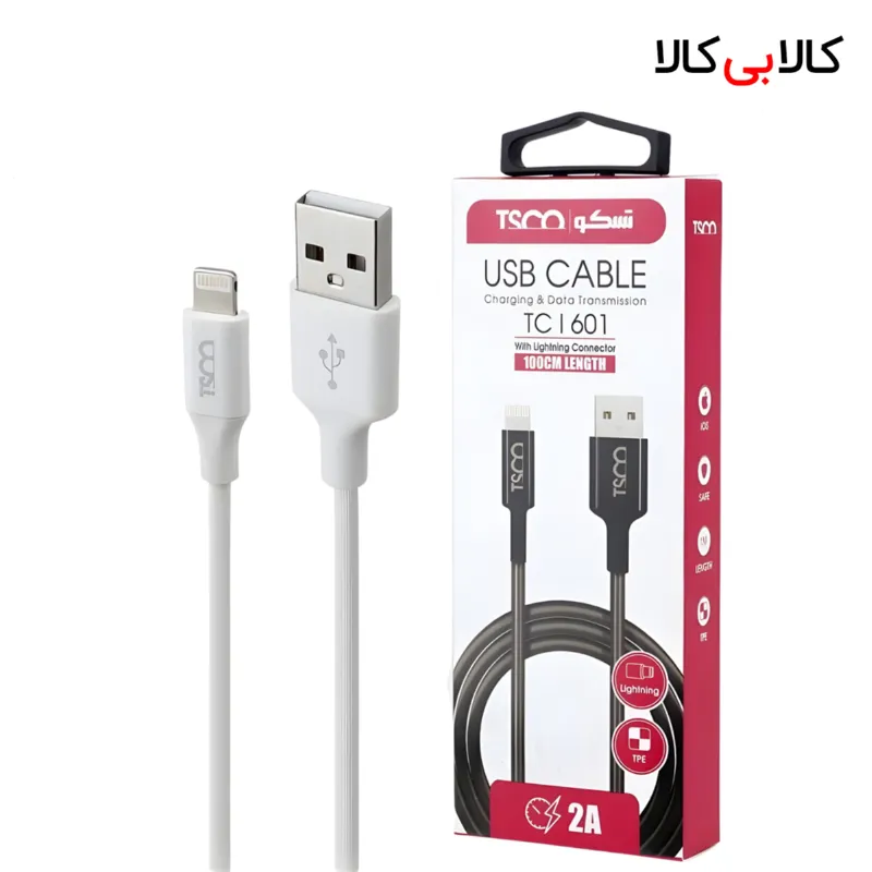 کابل تبدیل USB به لایتنینگ تسکو مدل TC i601 طول 1 متر