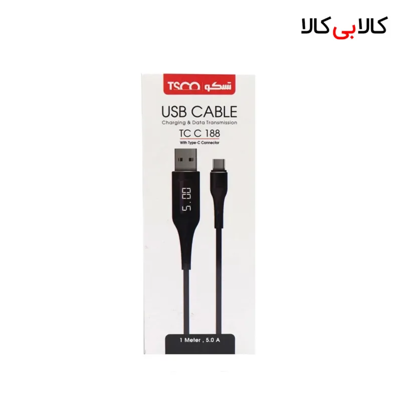 کابل تبدیل USB به USB-C تسکو مدل TC C188 طول 1 متر