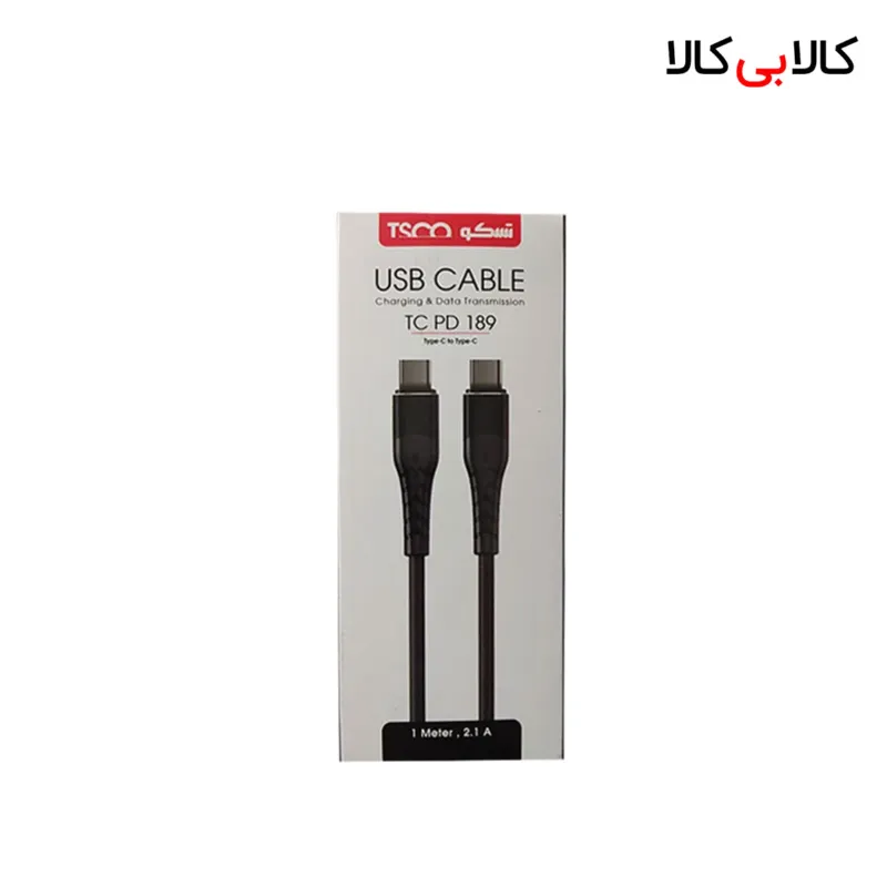 کابل USB-C تسکو مدل TC PD 189 طول 1 متر