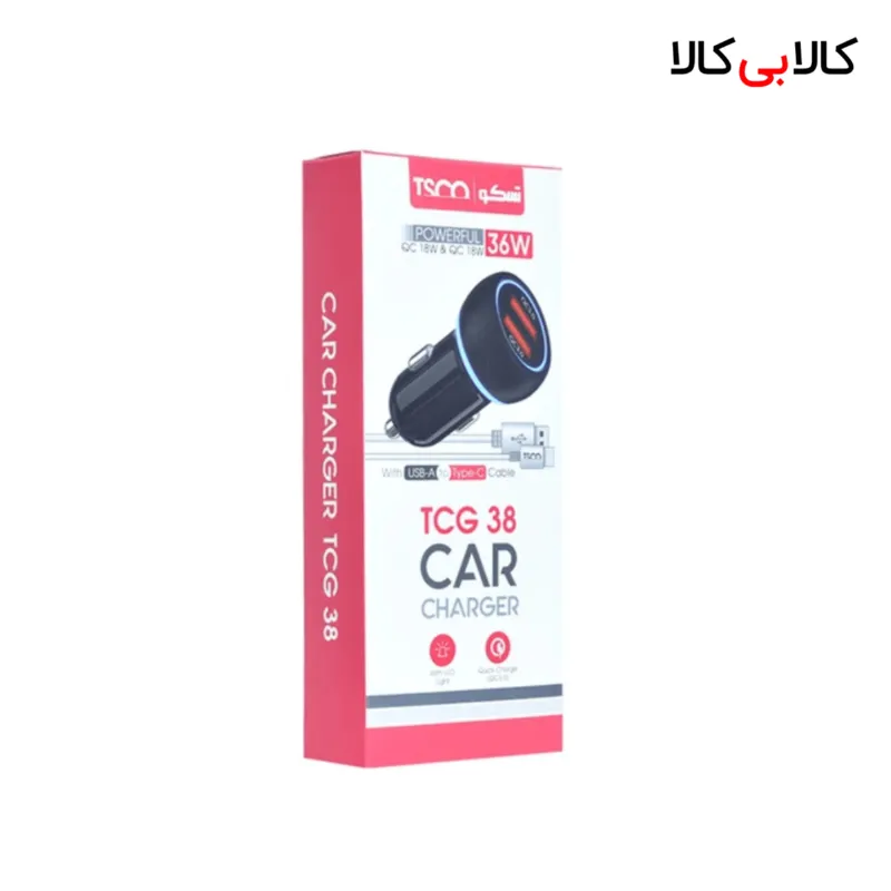 شارژر فندکی 20 وات تسکو مدل TCG 38
