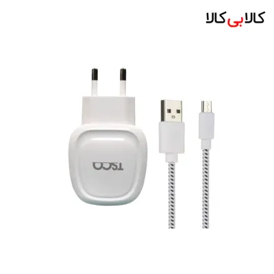 شارژر دیواری تسکو مدل TTC 46 به همراه کابل تبدیل microUSB