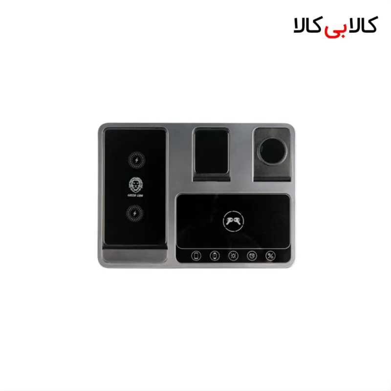 شارژر رومیزی 15 وات گرین لاین مدل Wireless-Ch station 4 in 1
