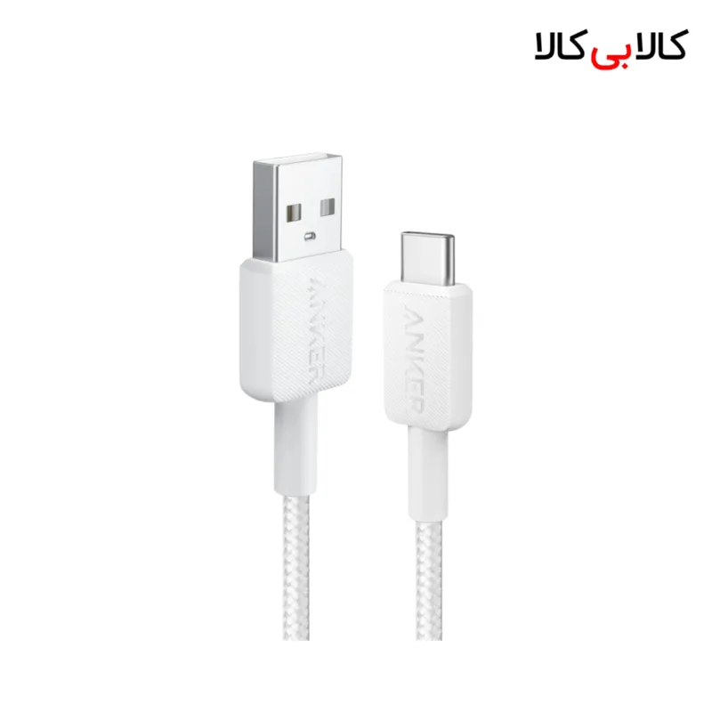 کابل تایپ سی فست شارژ 15 وات انکر 322 A81H6 طول 1.8 متر