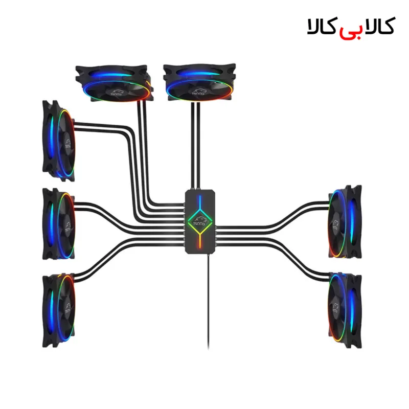 فن کیس تسکو 12*12 TSCO GFAN 330 ARGB بسته 3 عددی