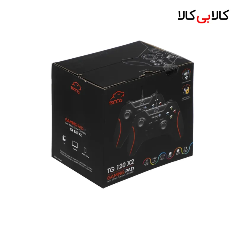 دسته بازی دوبل شوکدار تسکو TG 120 X2