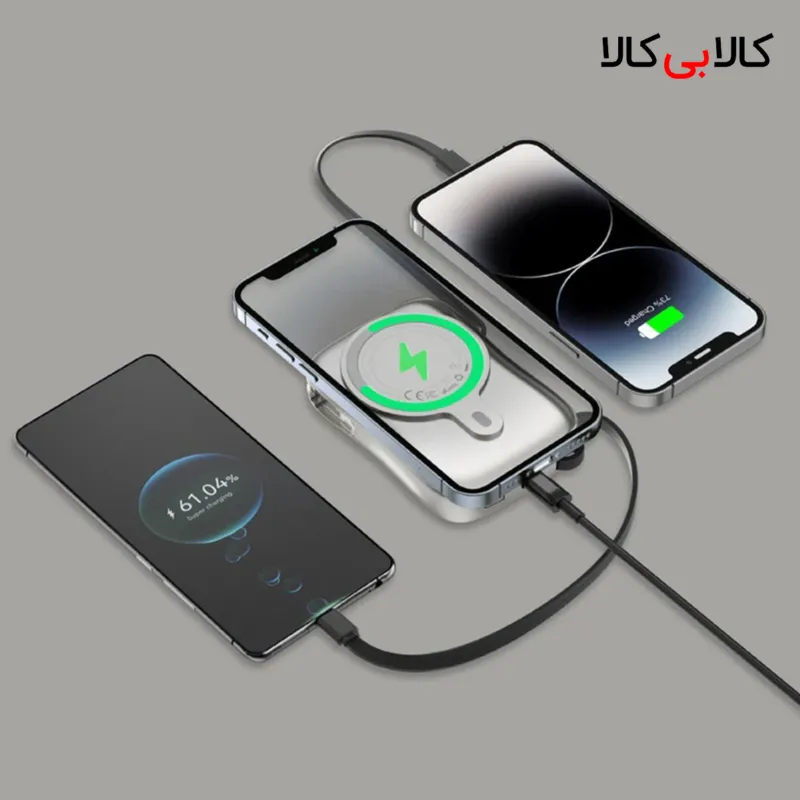 پاور بانک بی‌سیم فست شارژ گرین لاین MagPulse GL-PX18 PD 30W ظرفیت 10000mAh