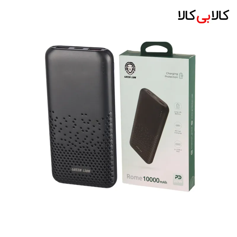 پاور بانک گرین لاین Rome ظرفیت 10000mAh با شارژ سریع 20W PD