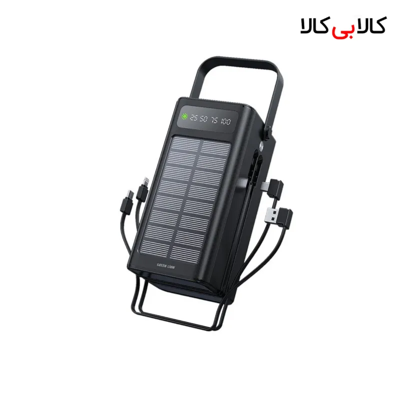 پاوربانک خورشیدی گرین لاین مدل Solar X ظرفیت 60000 میلی‌آمپر ساعت فست شارژ 22.5W