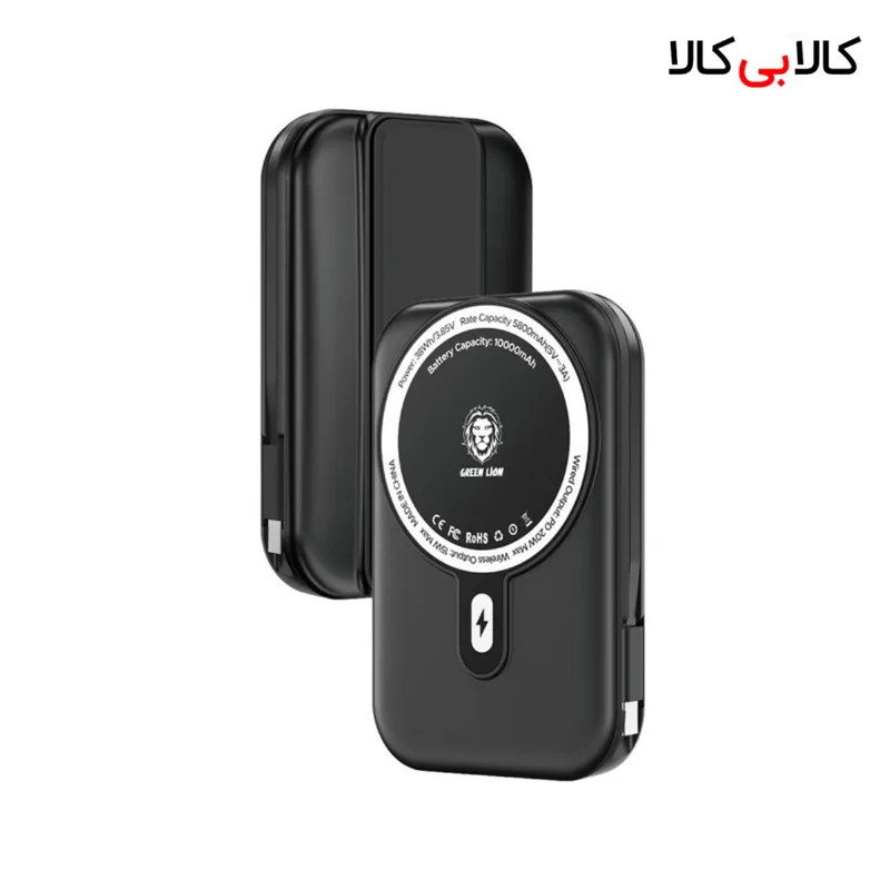 پاور بانک بی سیم فست شارژ 10000 گرین لاین Green Lion Monaco PD 20W