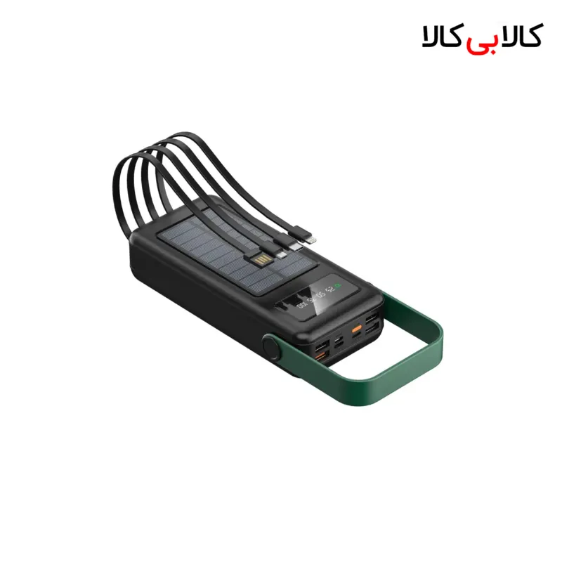 پاوربانک خورشیدی گرین لاین مدل SOLAR MAX ظرفیت 30000 میلیآمپر ساعت