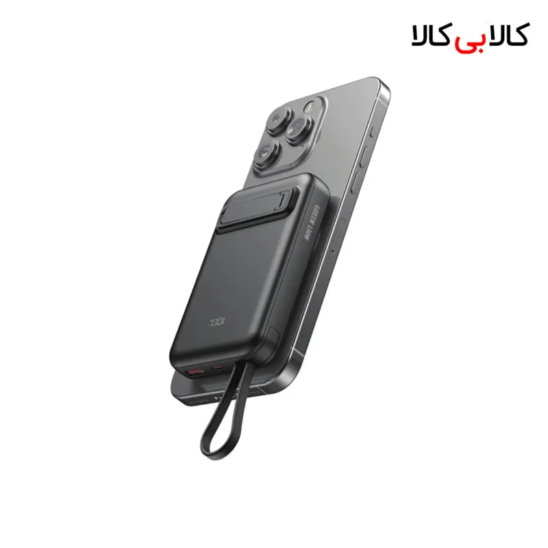 پاوربانک بی‌سیم گرین لاین مدل DXB MagSafe ظرفیت 10000 میلی‌آمپر ساعت